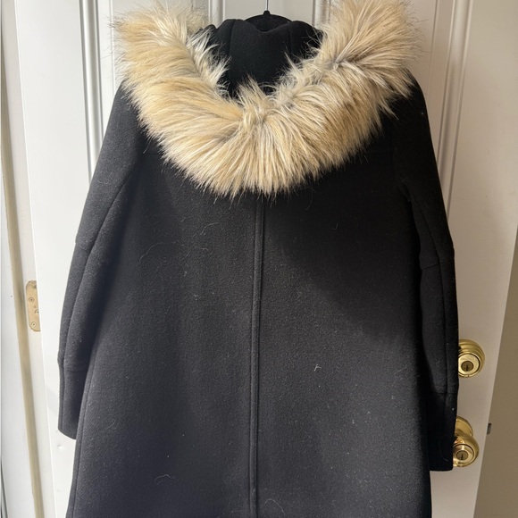 J. Crew Black wool Chateau Parka Stadium cloth - Picture 3 of 3